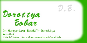 dorottya bobar business card